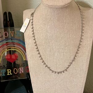 NWT Kendra Scott Silver Beaded Jenna Choker Necklace #KSNK